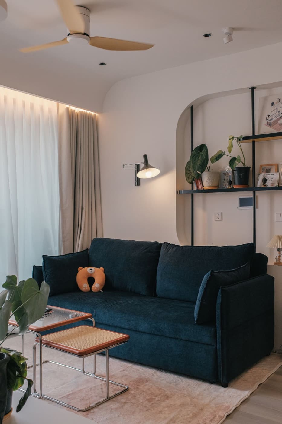 A calm, modern living room interior